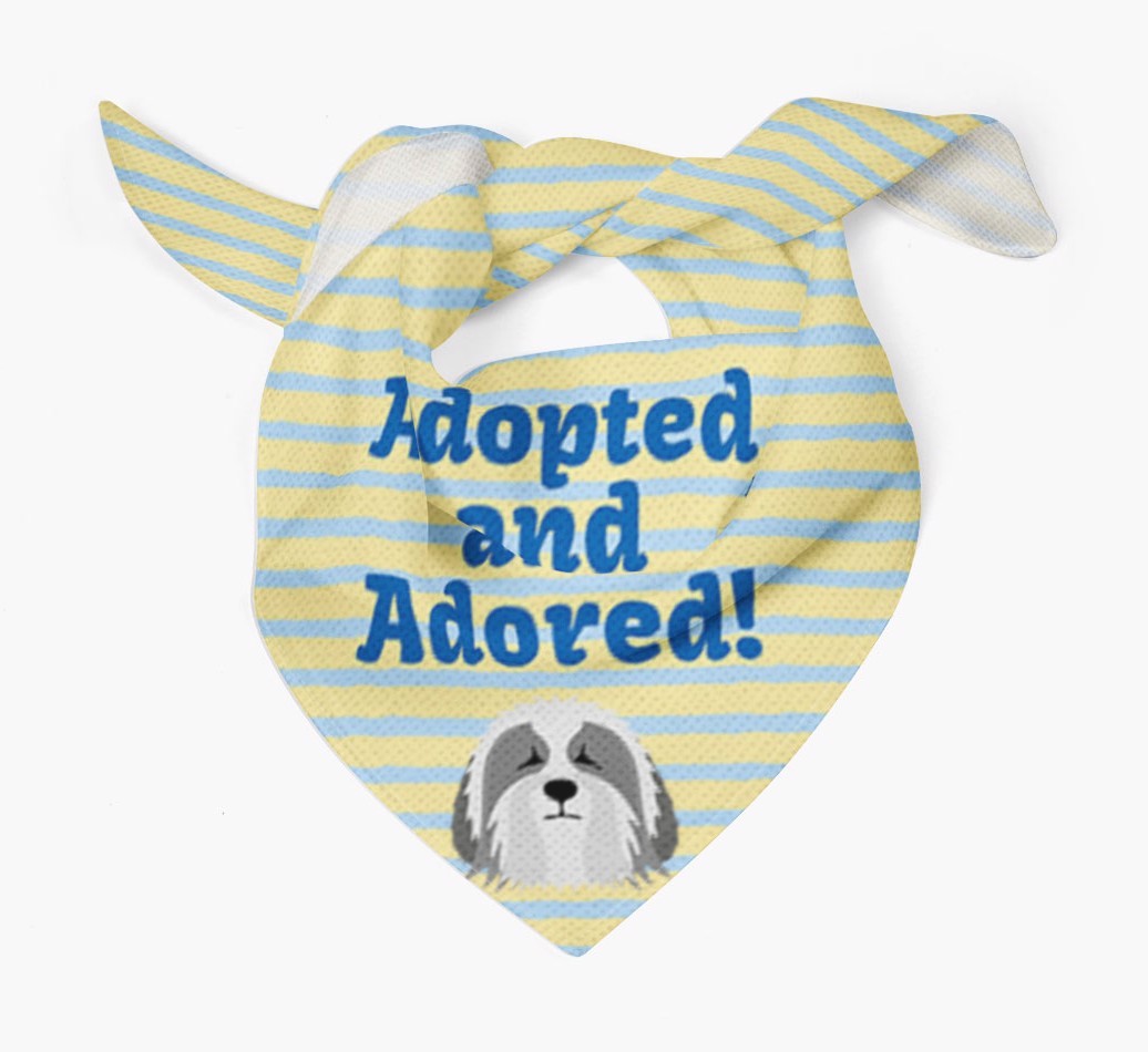 'Adopted and Adored' - Personalised {breedFullName} Bandana