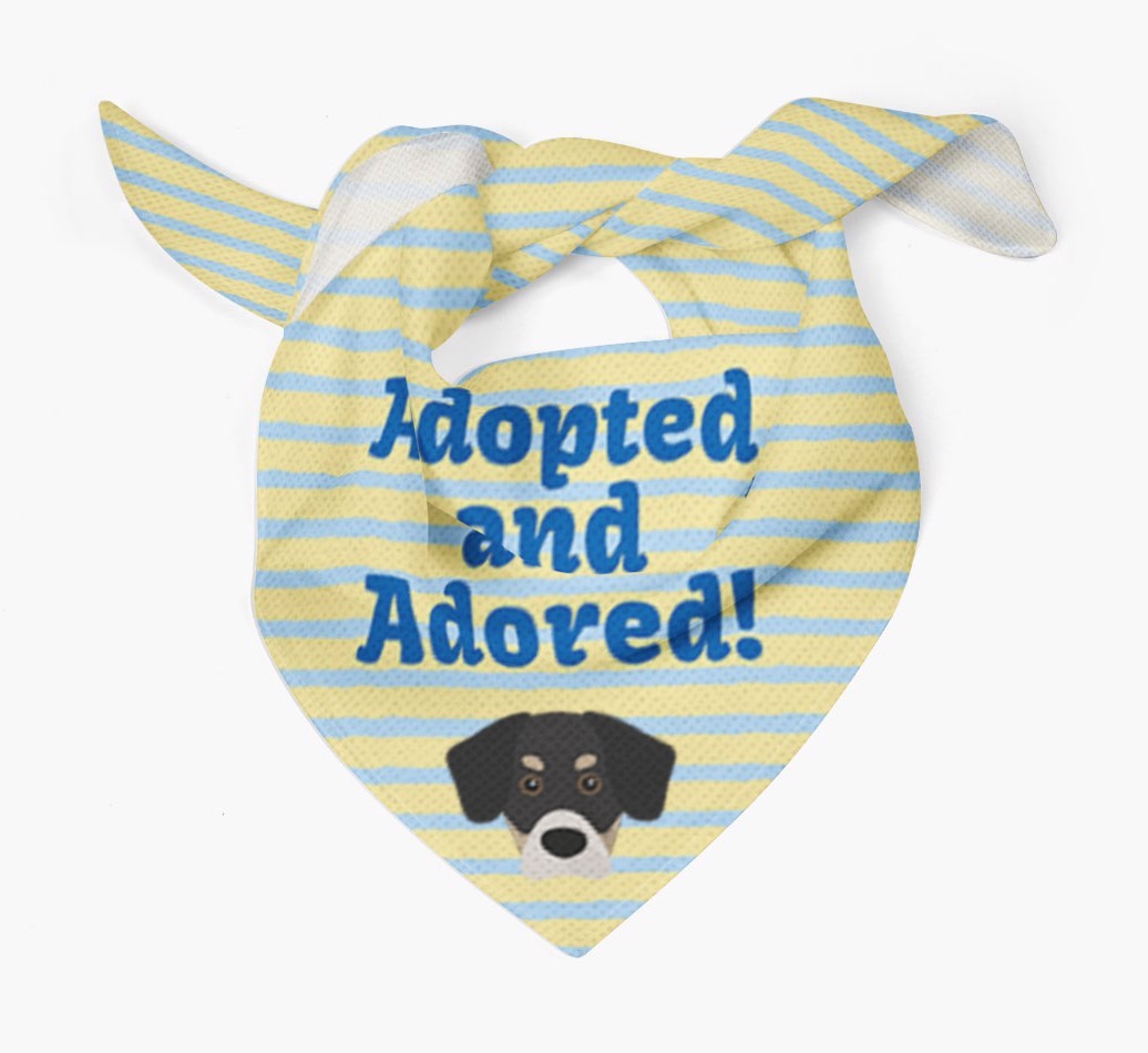 'Adopted and Adored' - Personalised {breedFullName} Bandana