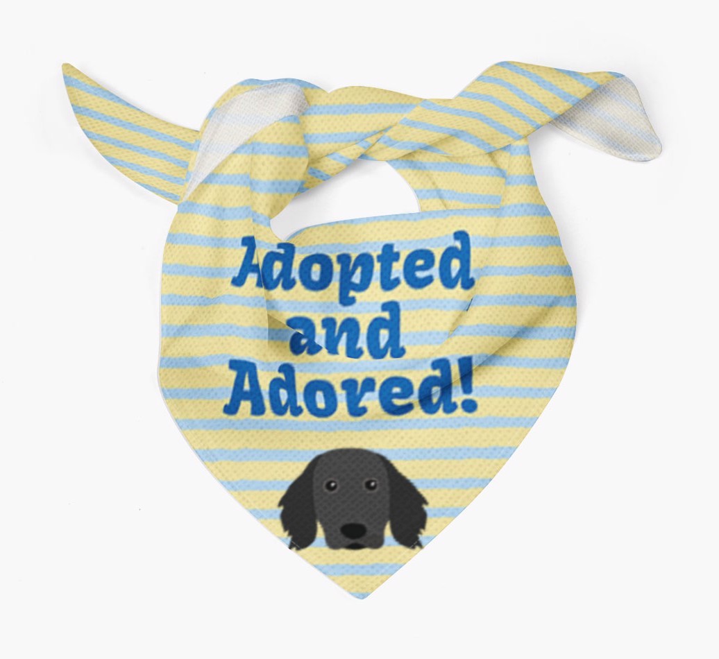 'Adopted and Adored' - Personalized {breedFullName} Bandana