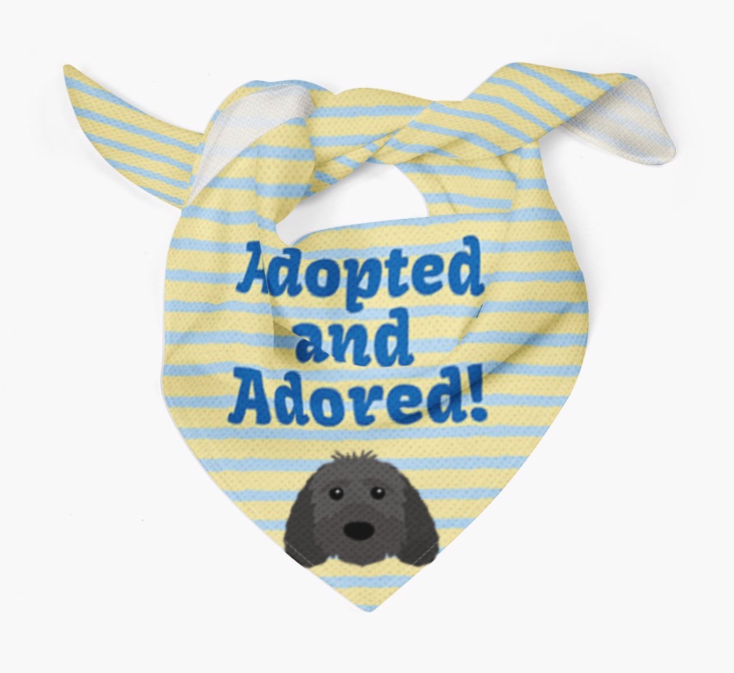 'Adopted and Adored' - Personalised {breedFullName} Bandana