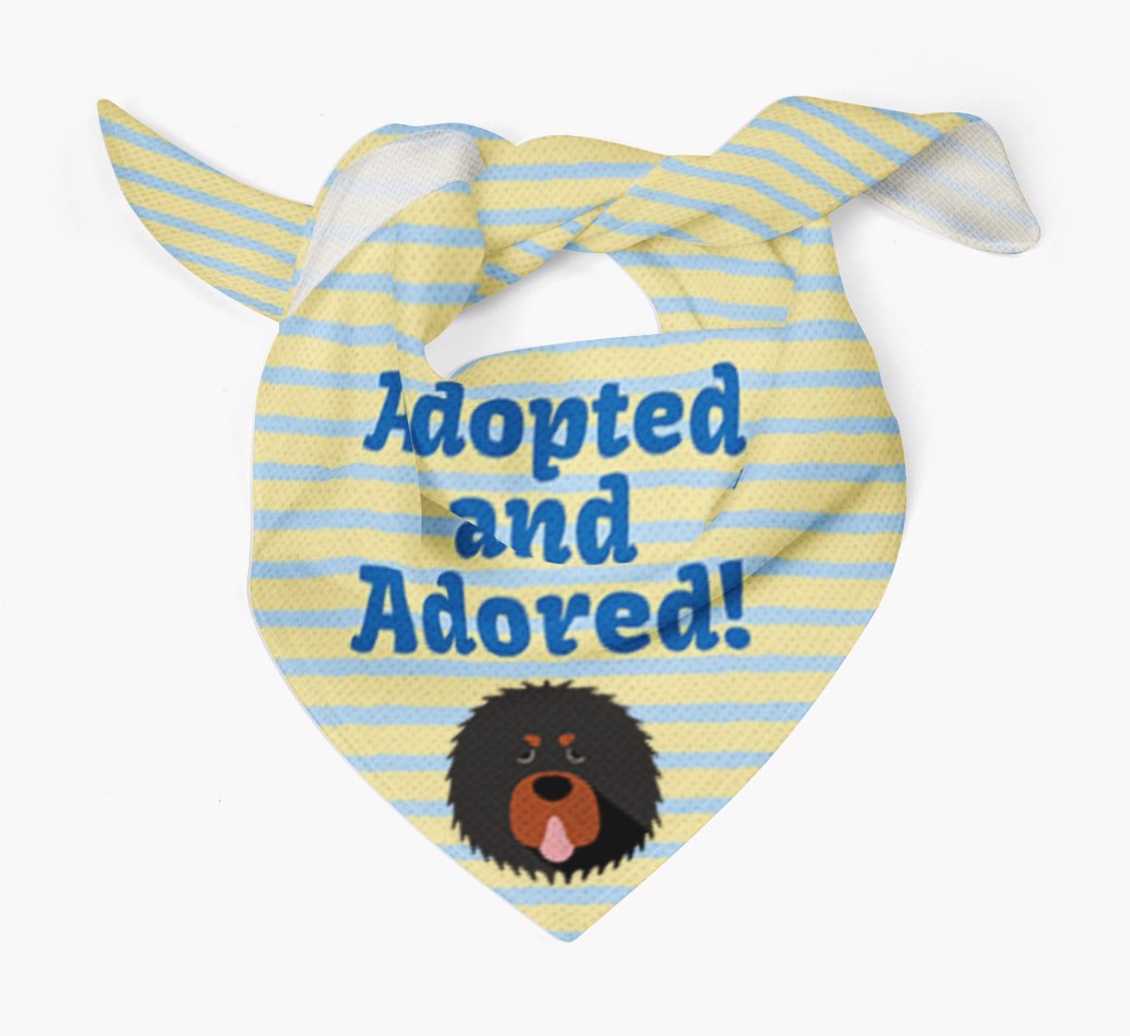 'Adopted and Adored' - Personalised {breedFullName} Bandana