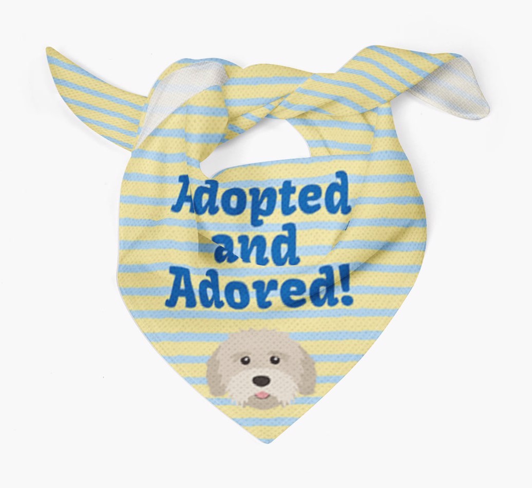 'Adopted and Adored' - Personalised {breedFullName} Bandana