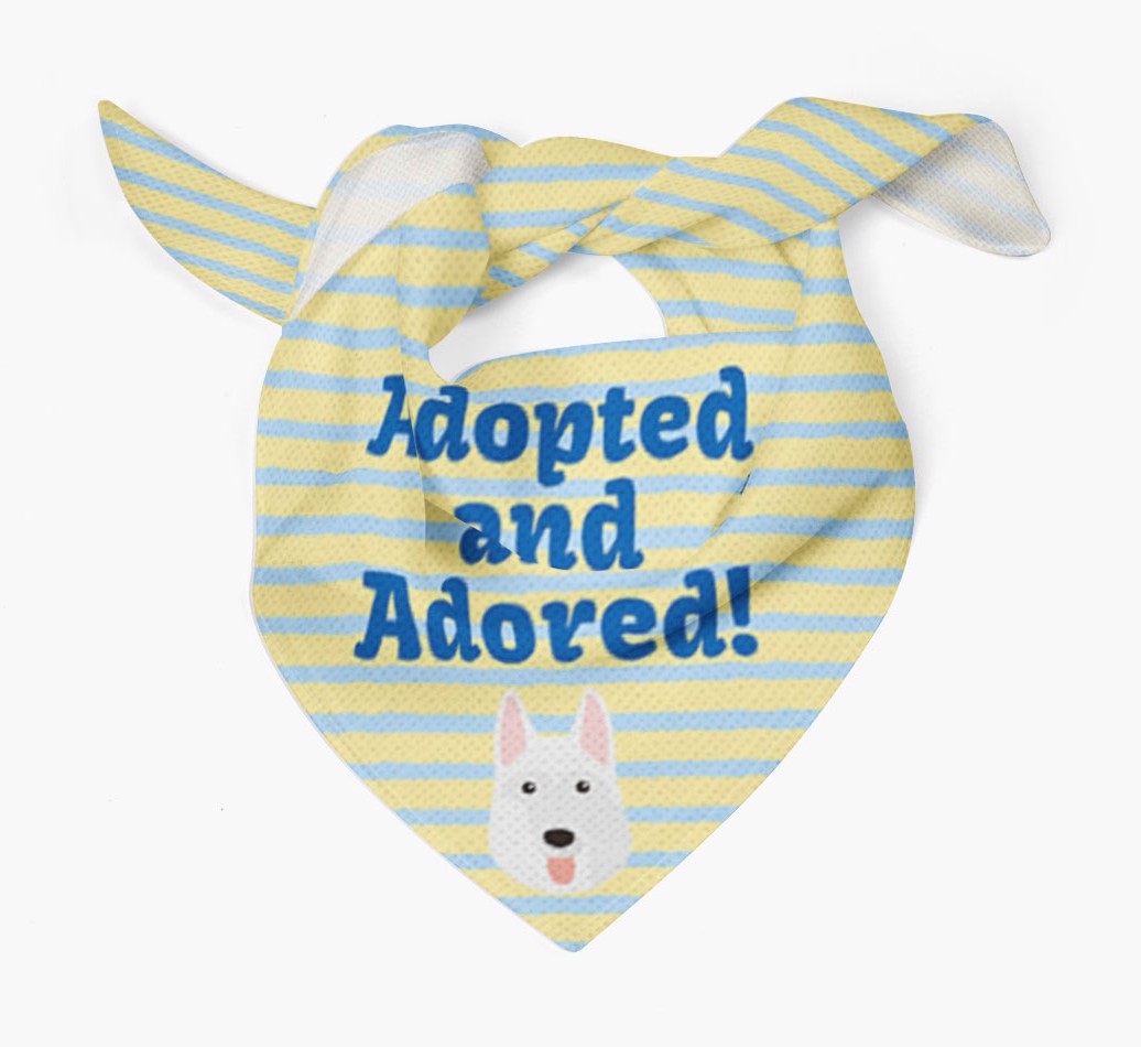 'Adopted and Adored' - Personalised {breedFullName} Bandana