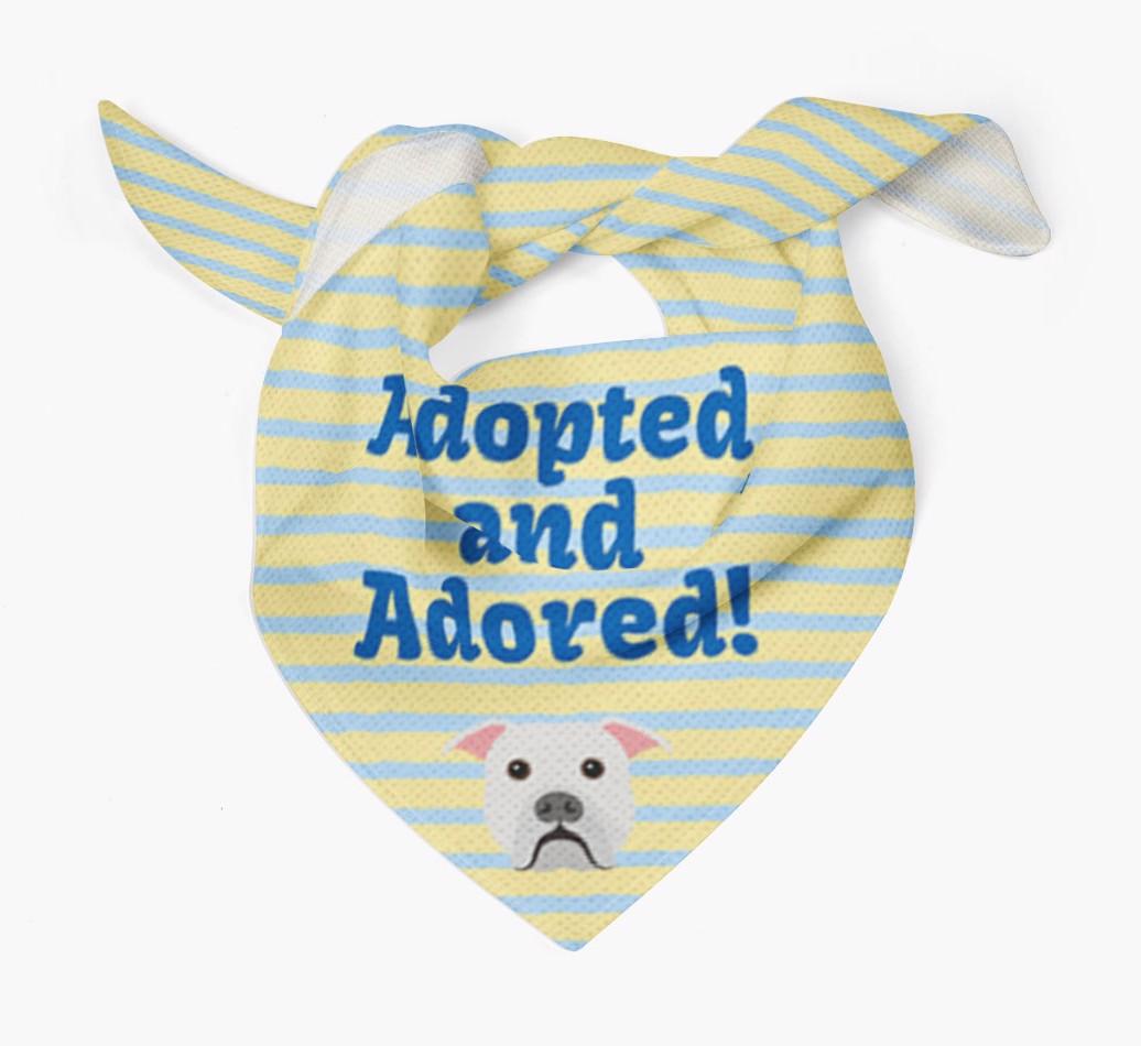 'Adopted and Adored' - Personalized {breedFullName} Bandana