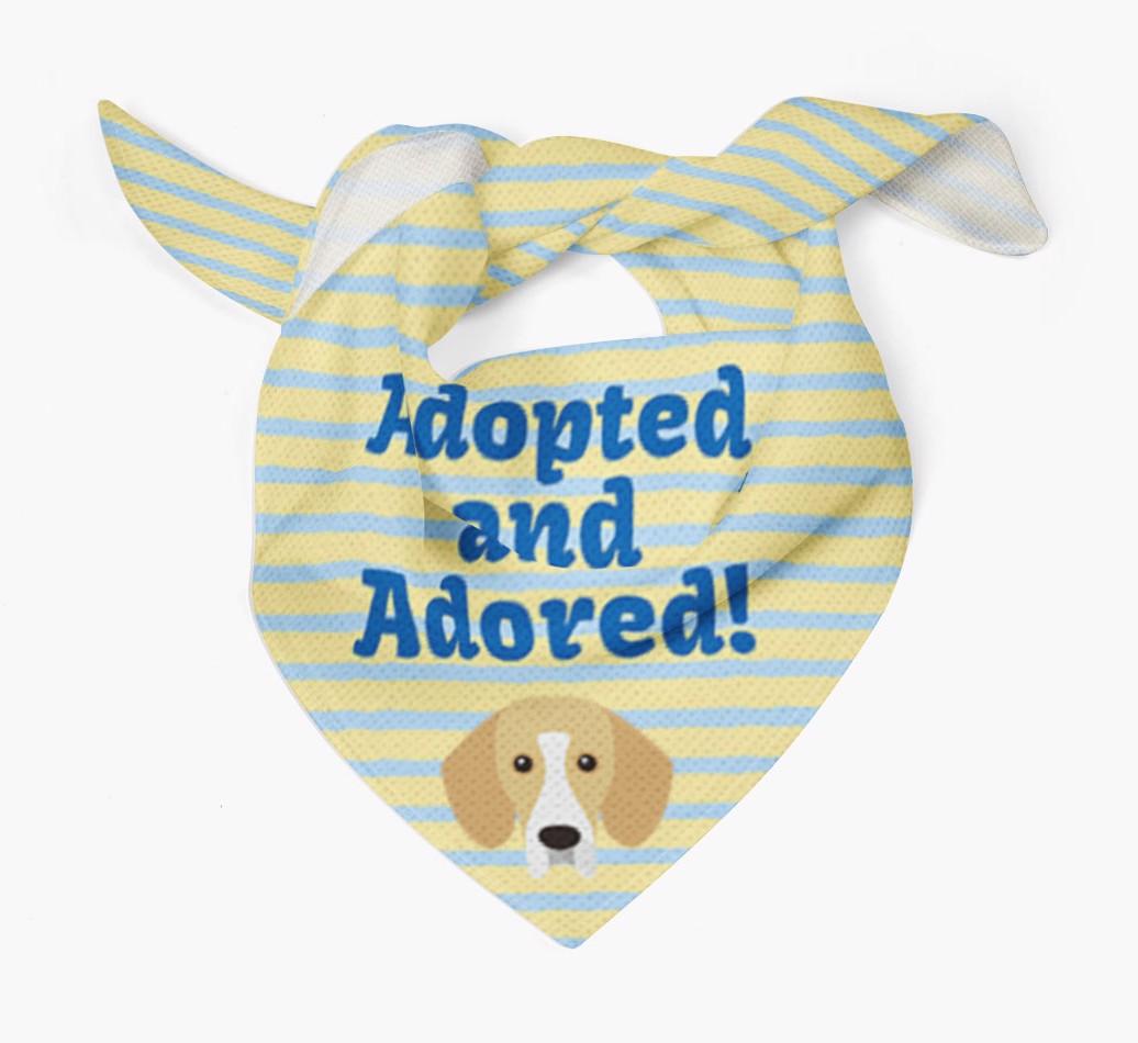 'Adopted and Adored' - Personalized {breedFullName} Bandana