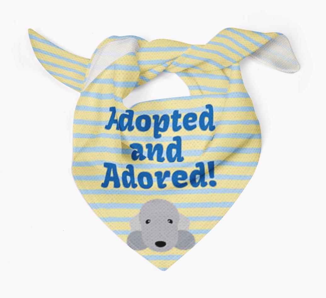 'Adopted and Adored' - Personalized {breedFullName} Bandana