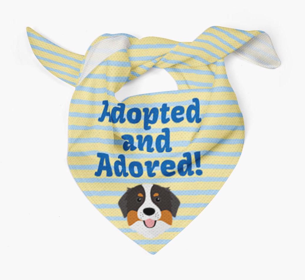 'Adopted and Adored' - Personalized {breedFullName} Bandana