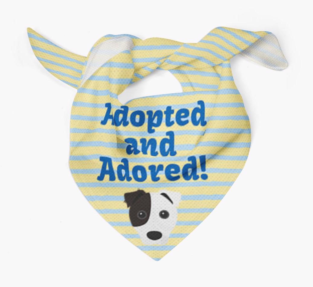 'Adopted and Adored' - Personalized {breedFullName} Bandana
