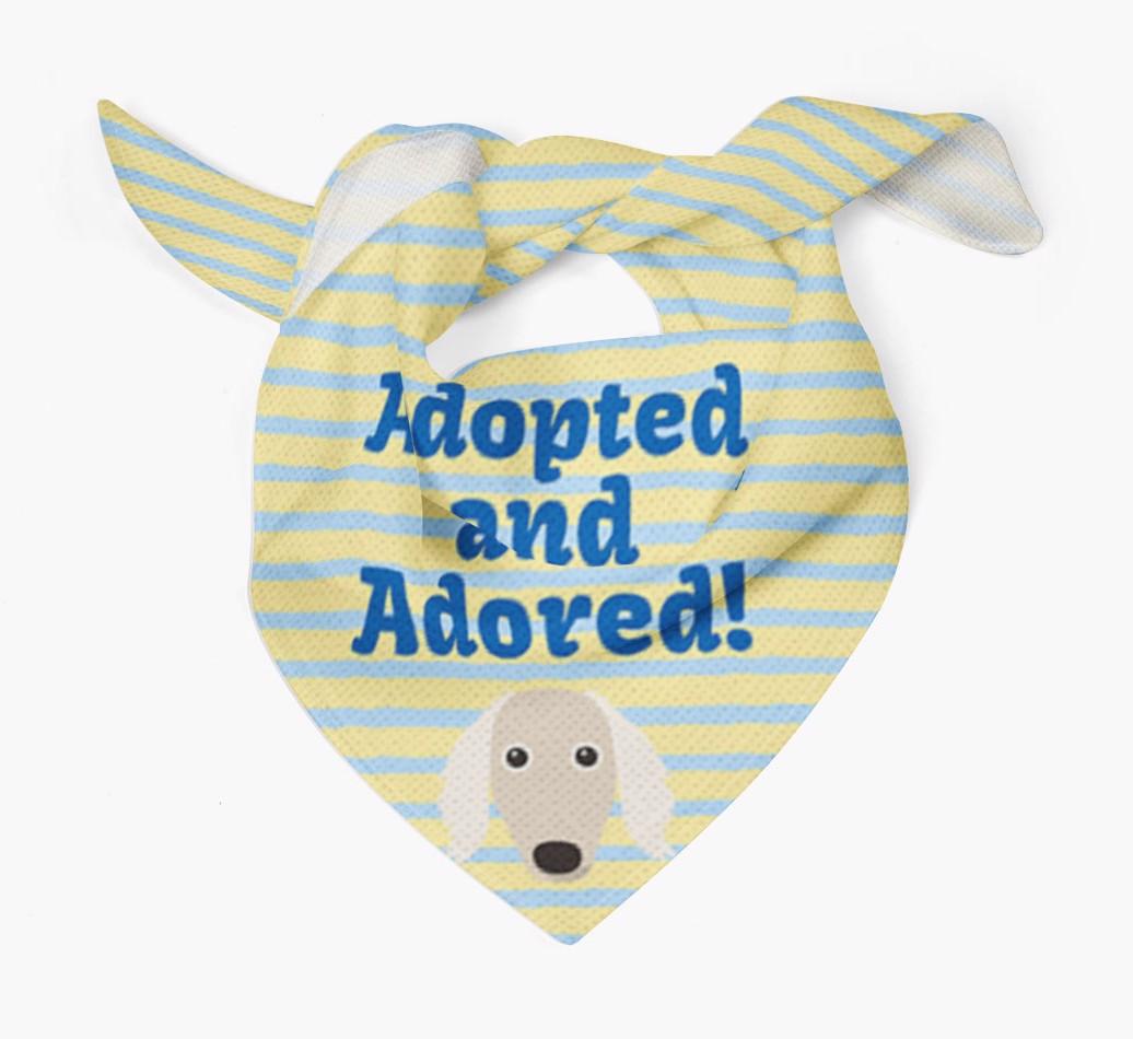 'Adopted and Adored' - Personalized {breedFullName} Bandana