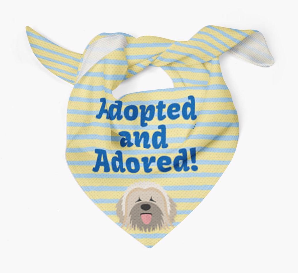 'Adopted and Adored' - Personalized {breedFullName} Bandana