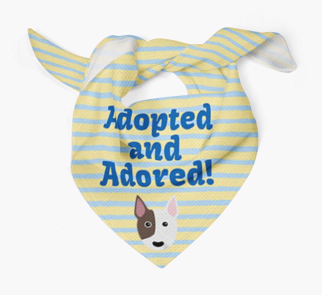 'Adopted and Adored' - Personalized {breedFullName} Bandana