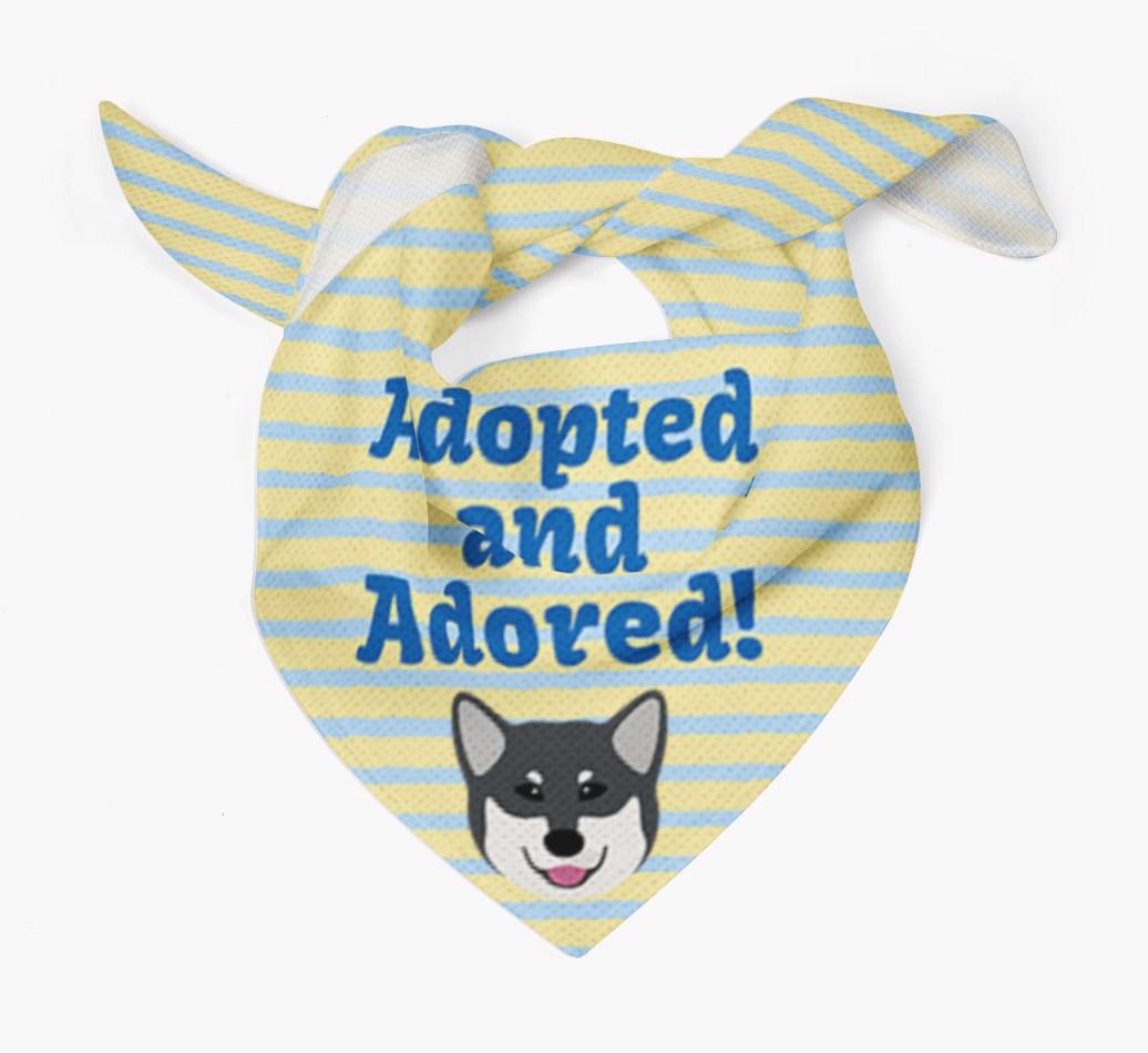 'Adopted and Adored' - Personalized {breedFullName} Bandana