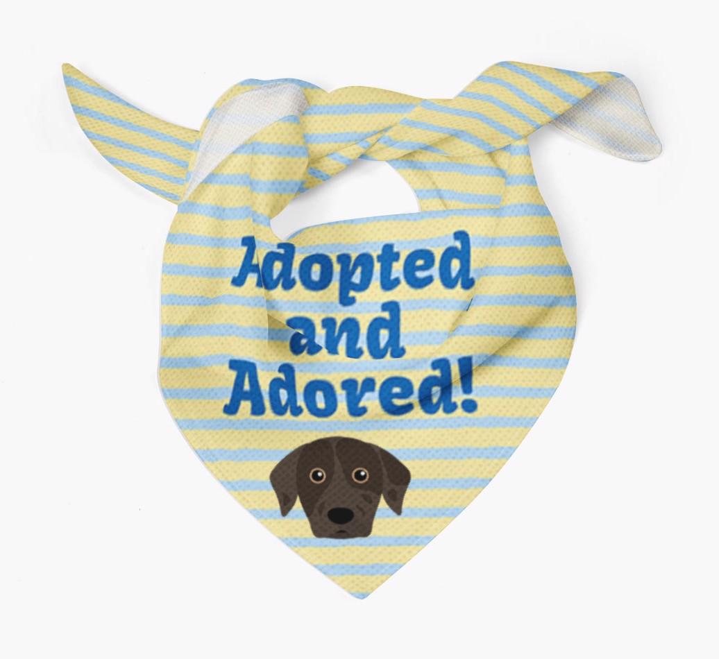 'Adopted and Adored' - Personalized {breedFullName} Bandana