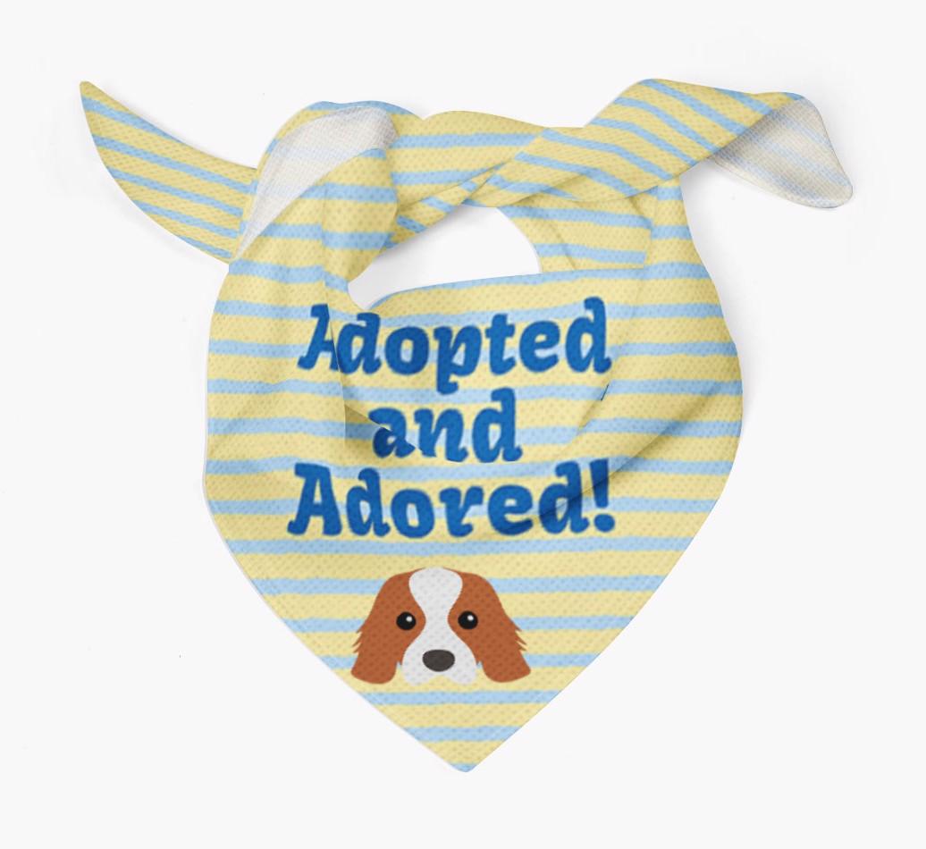 'Adopted and Adored' - Personalized {breedFullName} Bandana