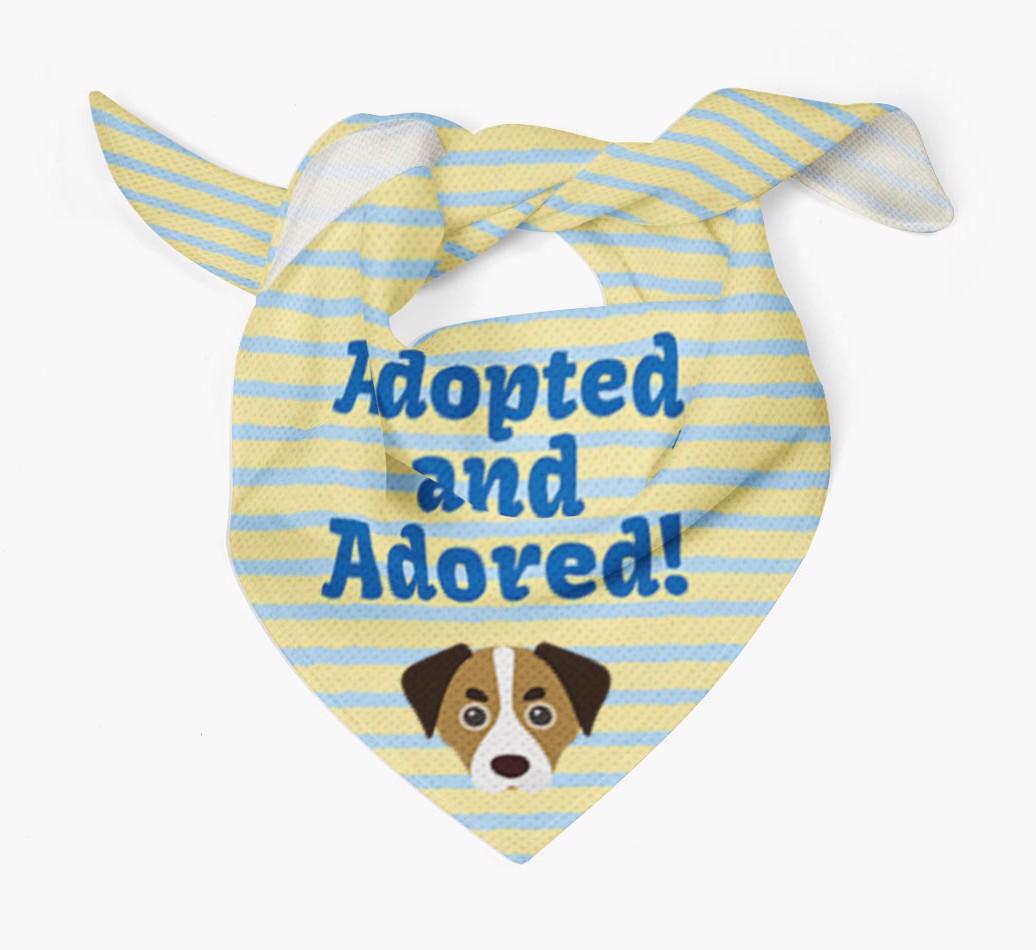 'Adopted and Adored' - Personalized {breedFullName} Bandana