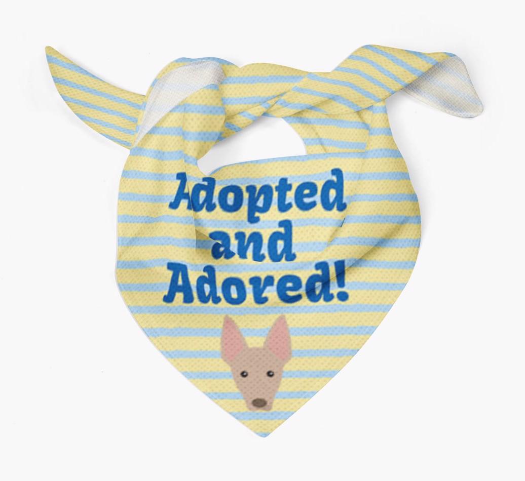 'Adopted and Adored' - Personalized {breedFullName} Bandana