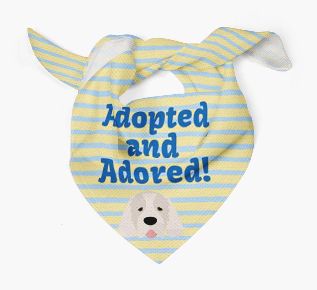 'Adopted and Adored' - Personalized {breedFullName} Bandana