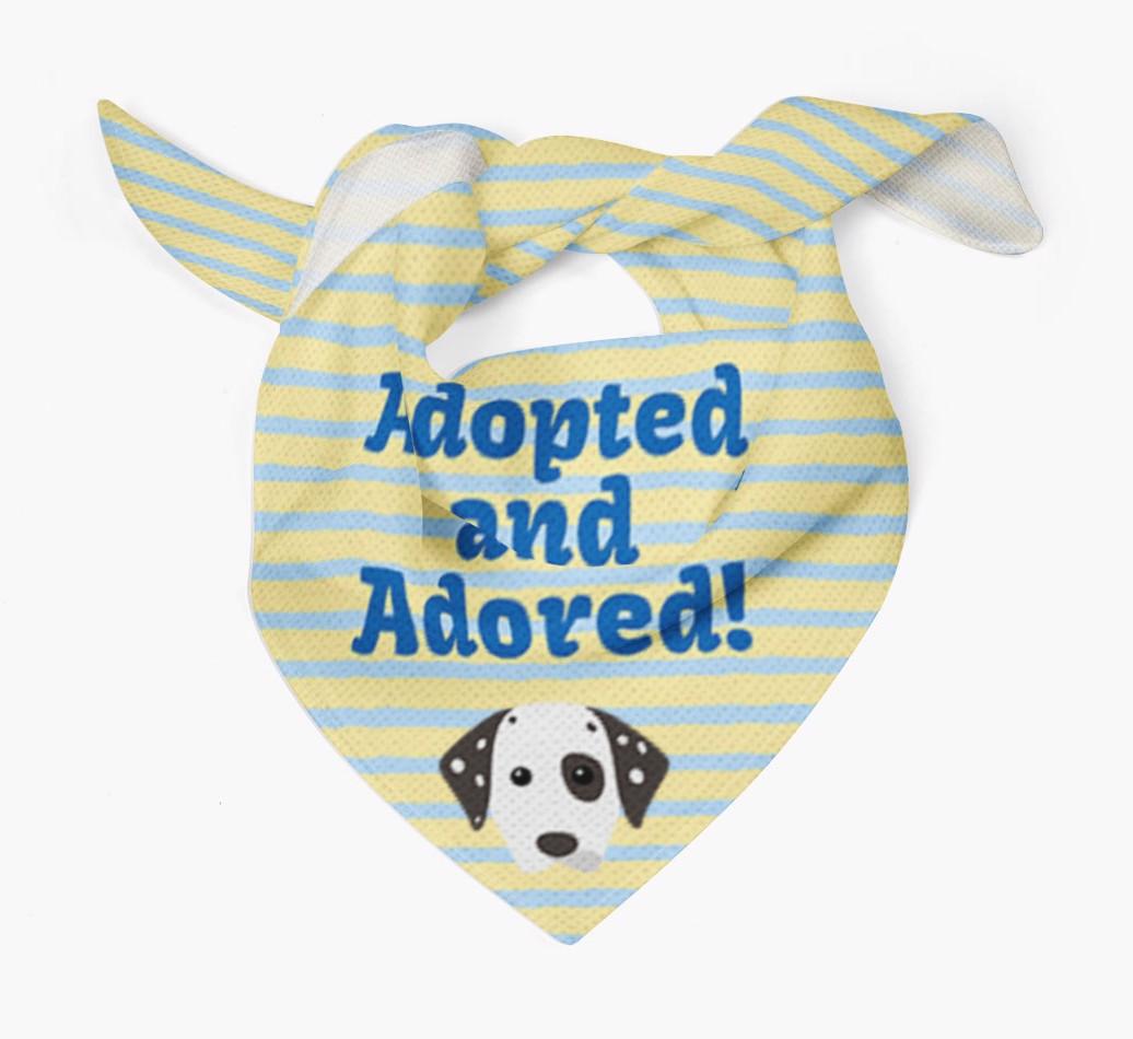 'Adopted and Adored' - Personalized {breedFullName} Bandana