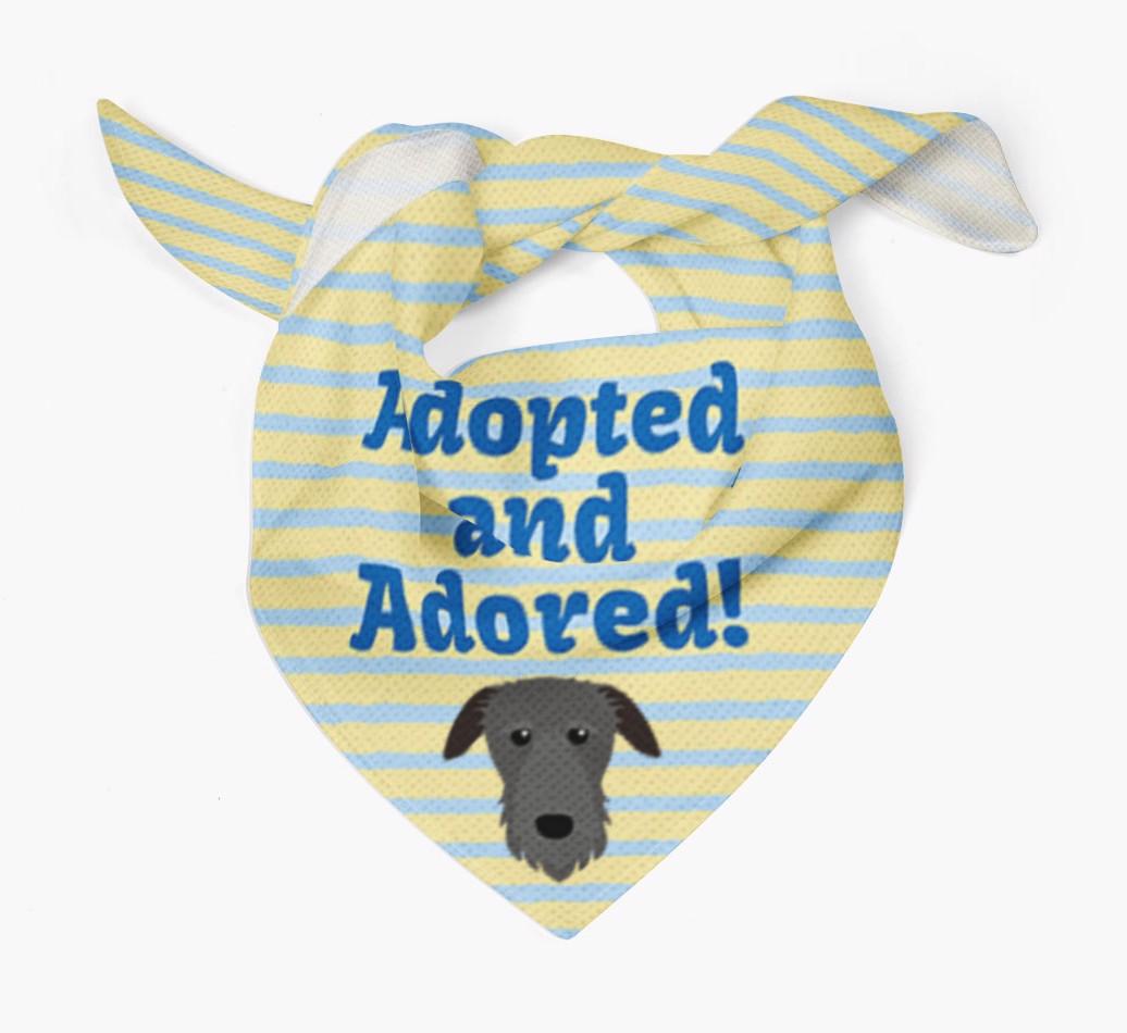 'Adopted and Adored' - Personalized {breedFullName} Bandana