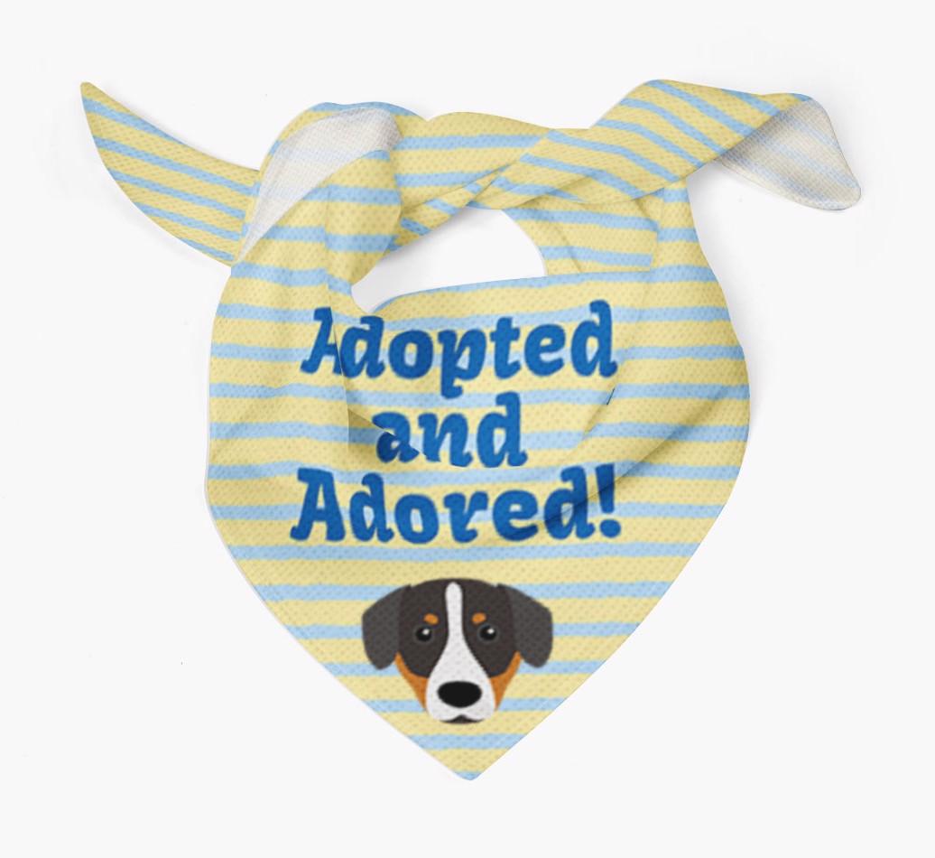 'Adopted and Adored' - Personalized {breedFullName} Bandana