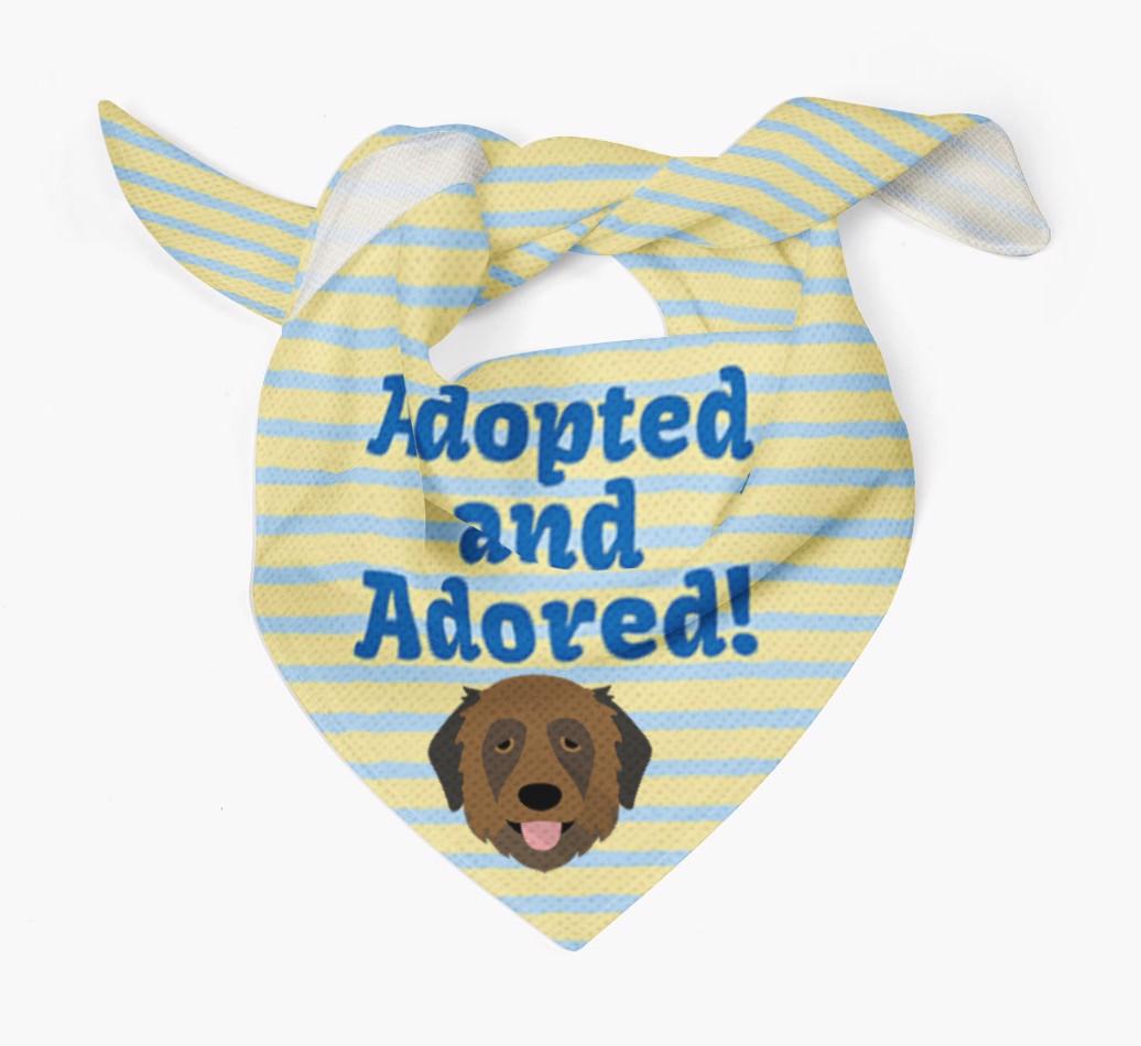 'Adopted and Adored' - Personalized {breedFullName} Bandana
