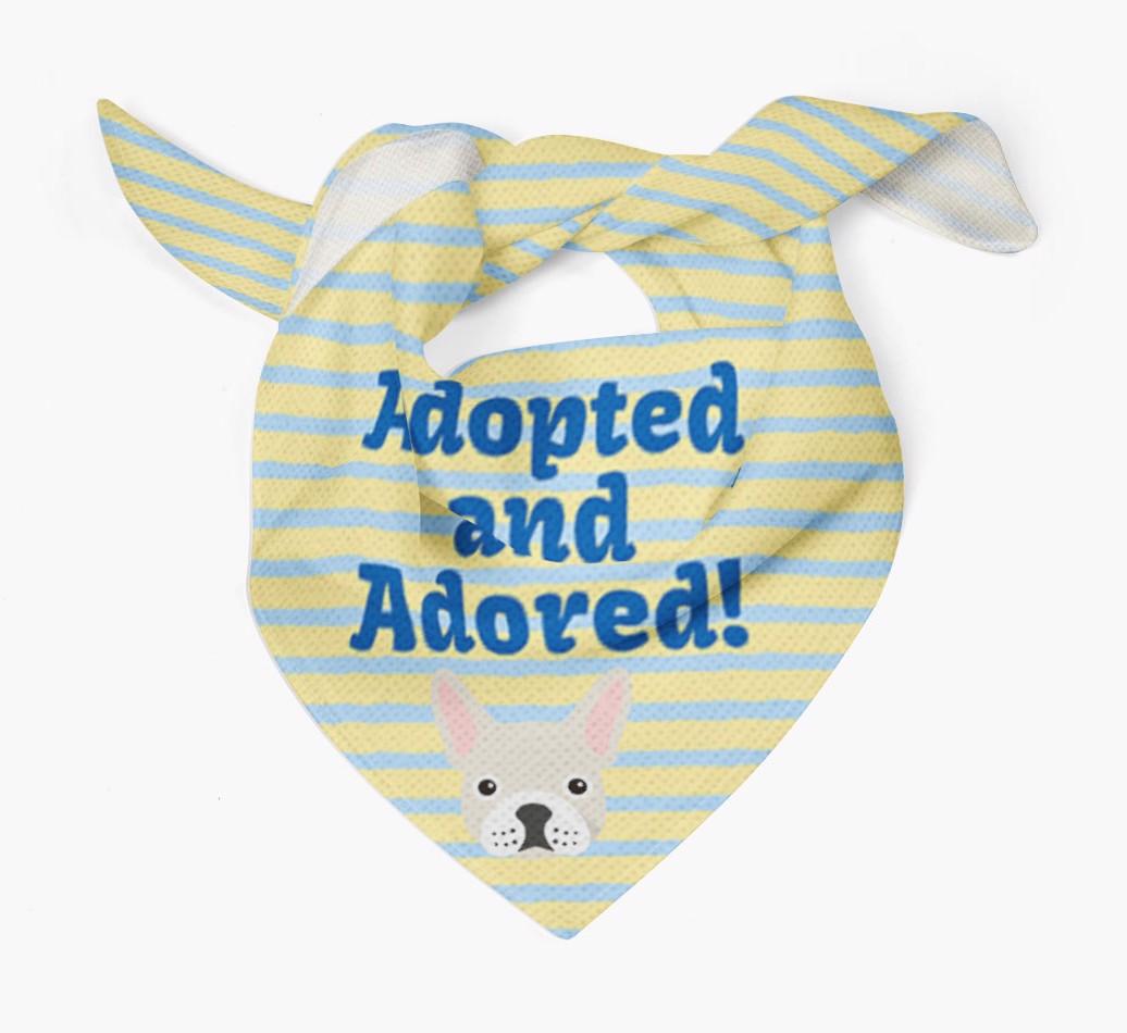 'Adopted and Adored' - Personalized {breedFullName} Bandana