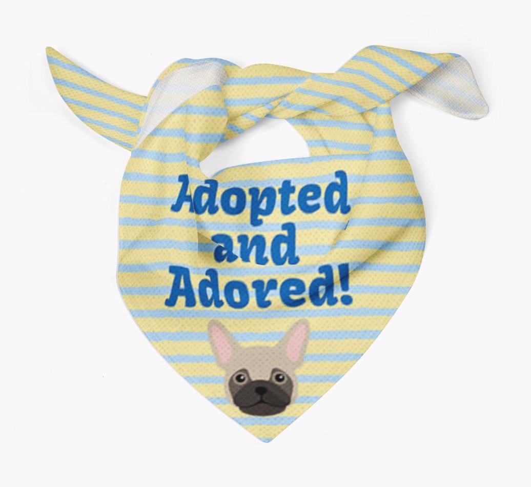 'Adopted and Adored' - Personalized {breedFullName} Bandana