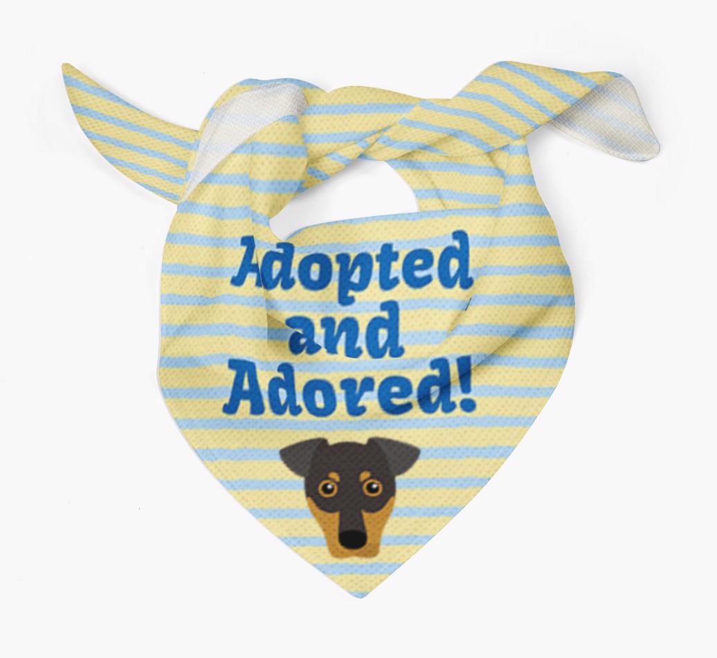'Adopted and Adored' - Personalized {breedFullName} Bandana