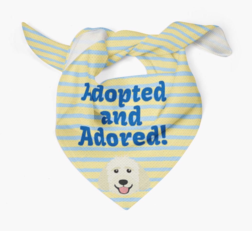 'Adopted and Adored' - Personalized {breedFullName} Bandana