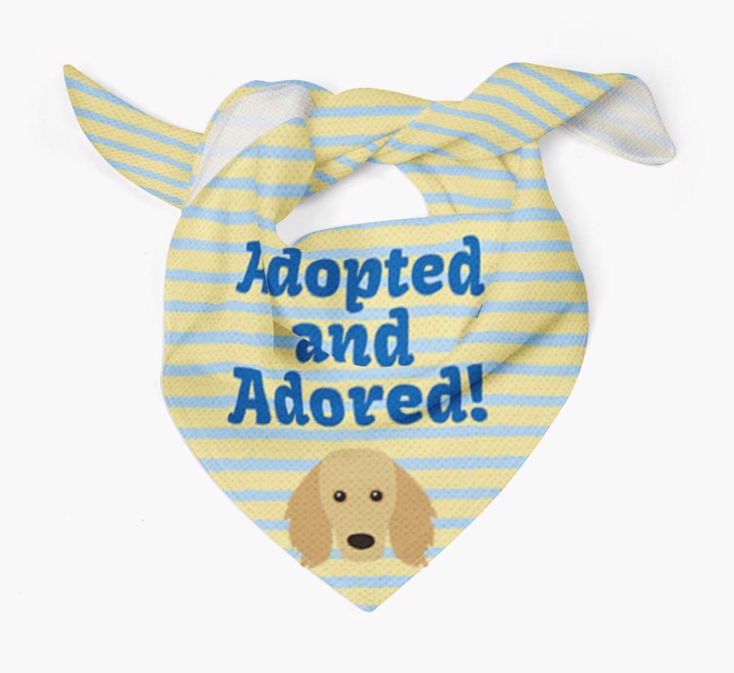 'Adopted and Adored' - Personalized {breedFullName} Bandana