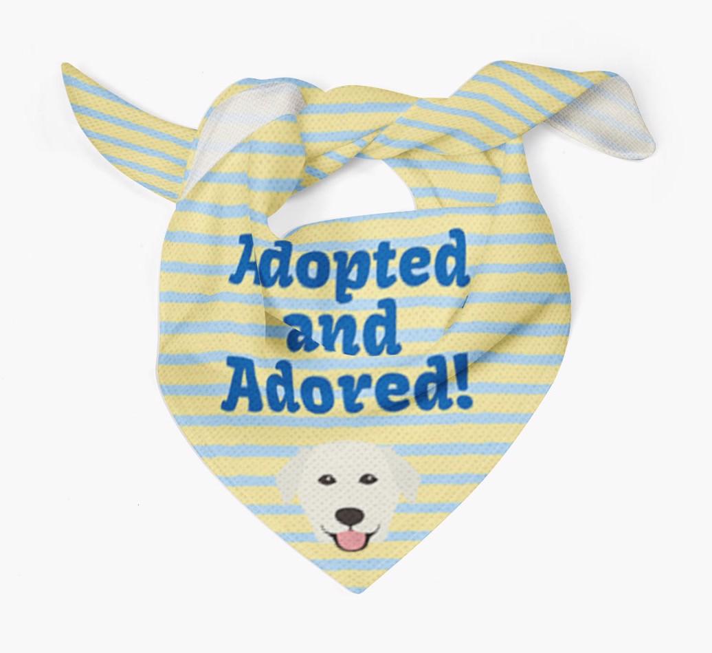 'Adopted and Adored' - Personalized {breedFullName} Bandana