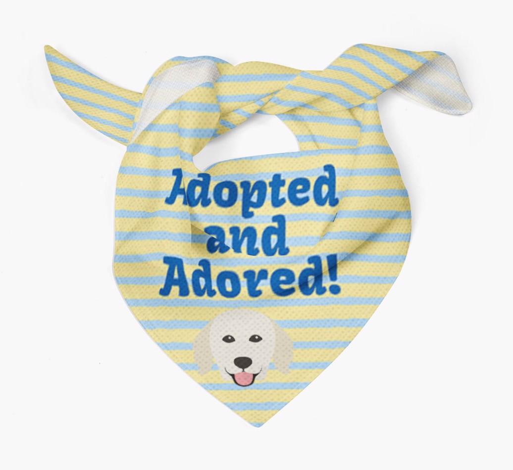 'Adopted and Adored' - Personalized {breedFullName} Bandana