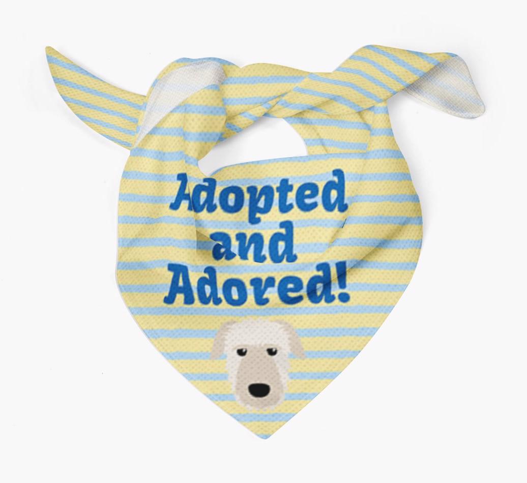 'Adopted and Adored' - Personalized {breedFullName} Bandana