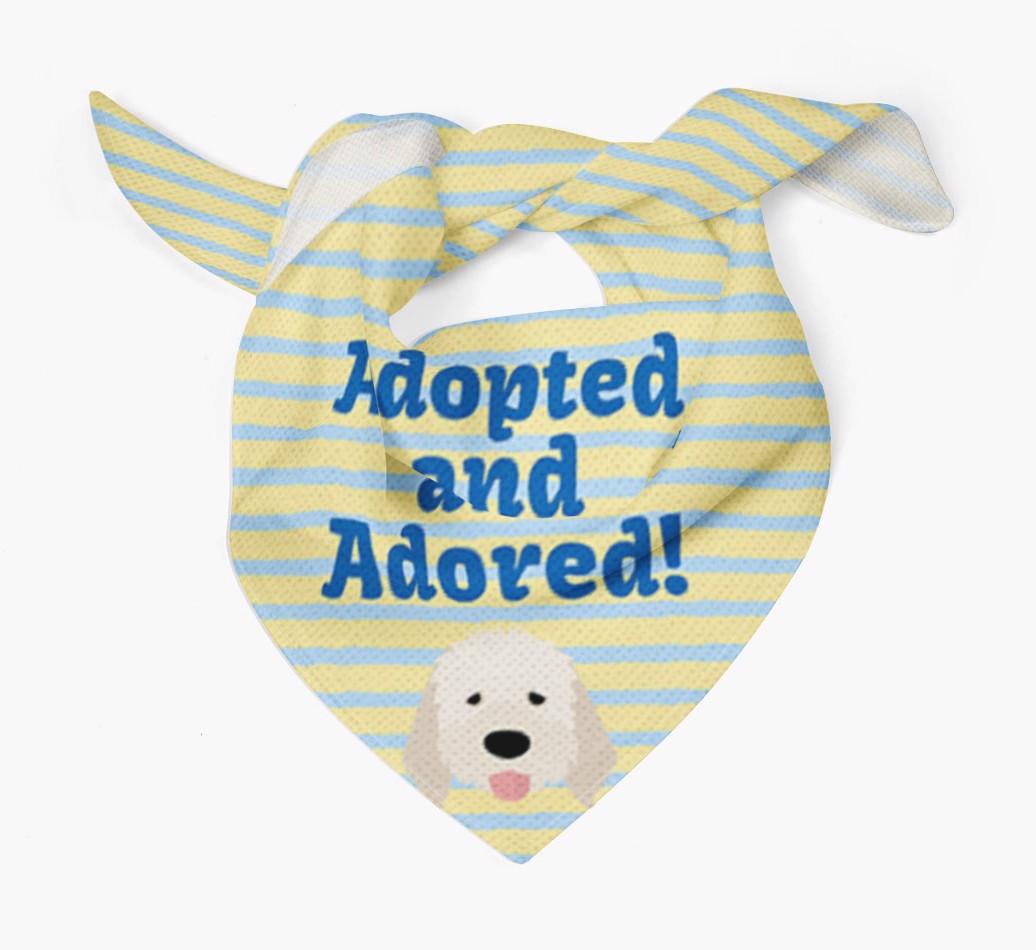 'Adopted and Adored' - Personalized {breedFullName} Bandana