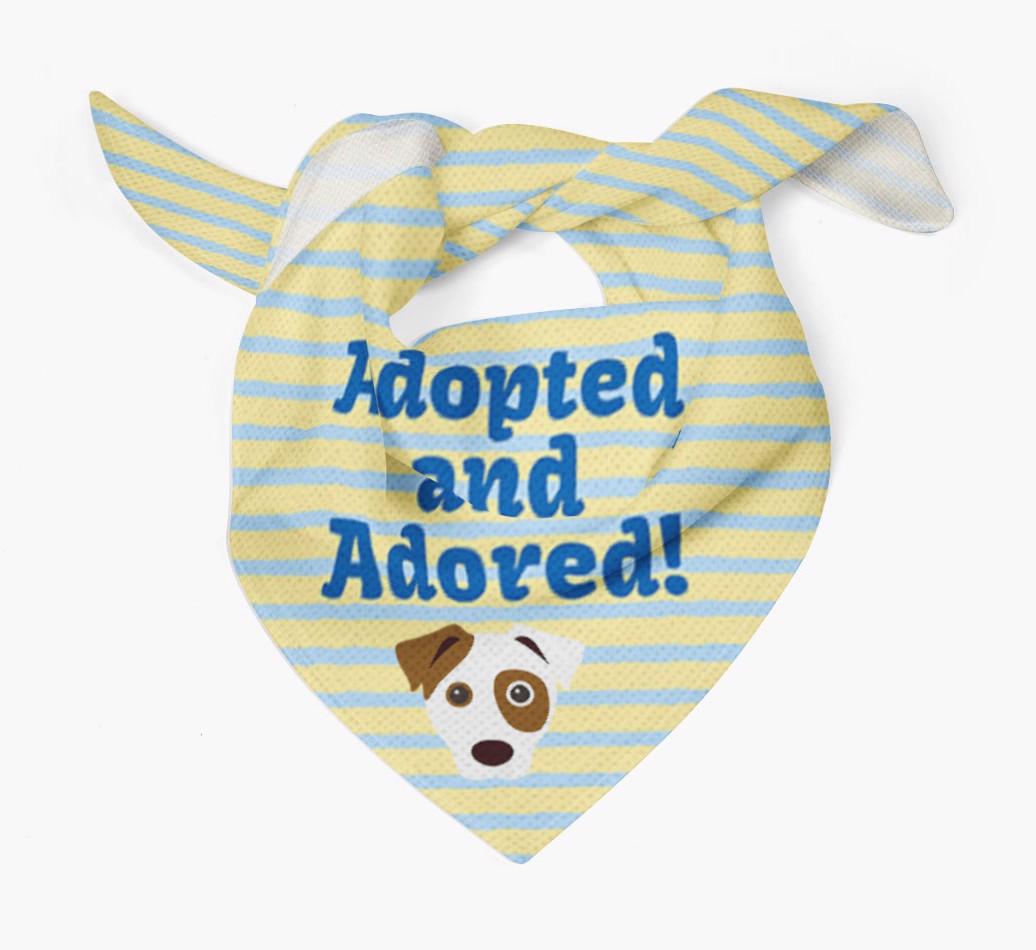 'Adopted and Adored' - Personalized {breedFullName} Bandana
