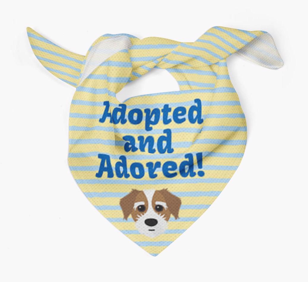 'Adopted and Adored' - Personalized {breedFullName} Bandana