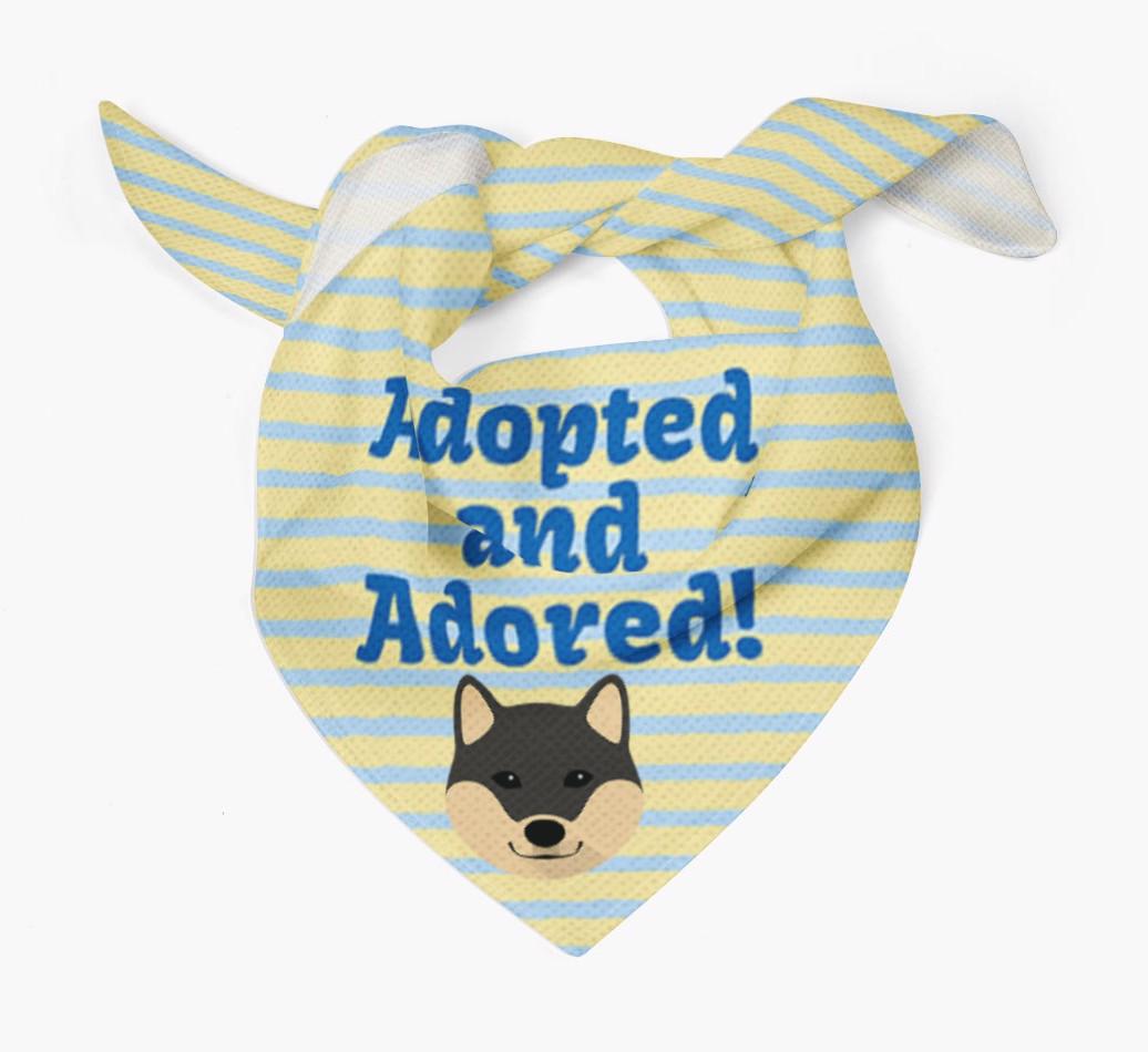 'Adopted and Adored' - Personalized {breedFullName} Bandana