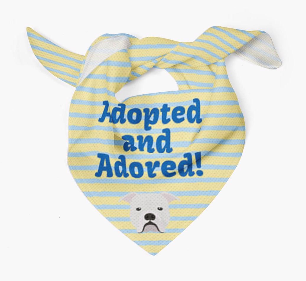'Adopted and Adored' - Personalized {breedFullName} Bandana