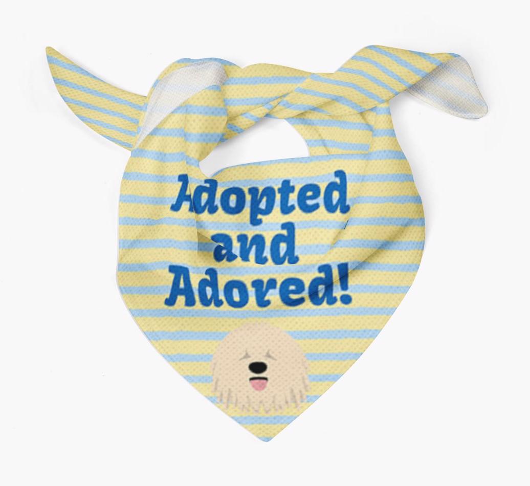'Adopted and Adored' - Personalized {breedFullName} Bandana
