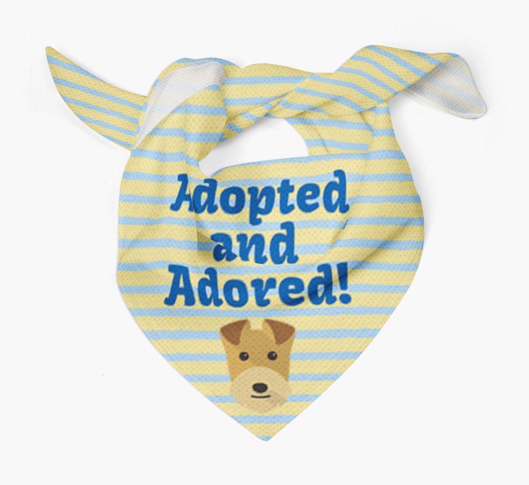 'Adopted and Adored' - Personalized {breedFullName} Bandana