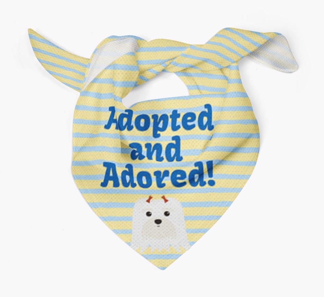 'Adopted and Adored' - Personalized {breedFullName} Bandana