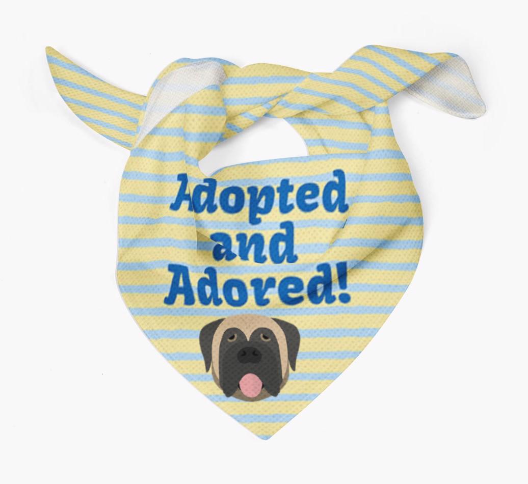 'Adopted and Adored' - Personalized {breedFullName} Bandana