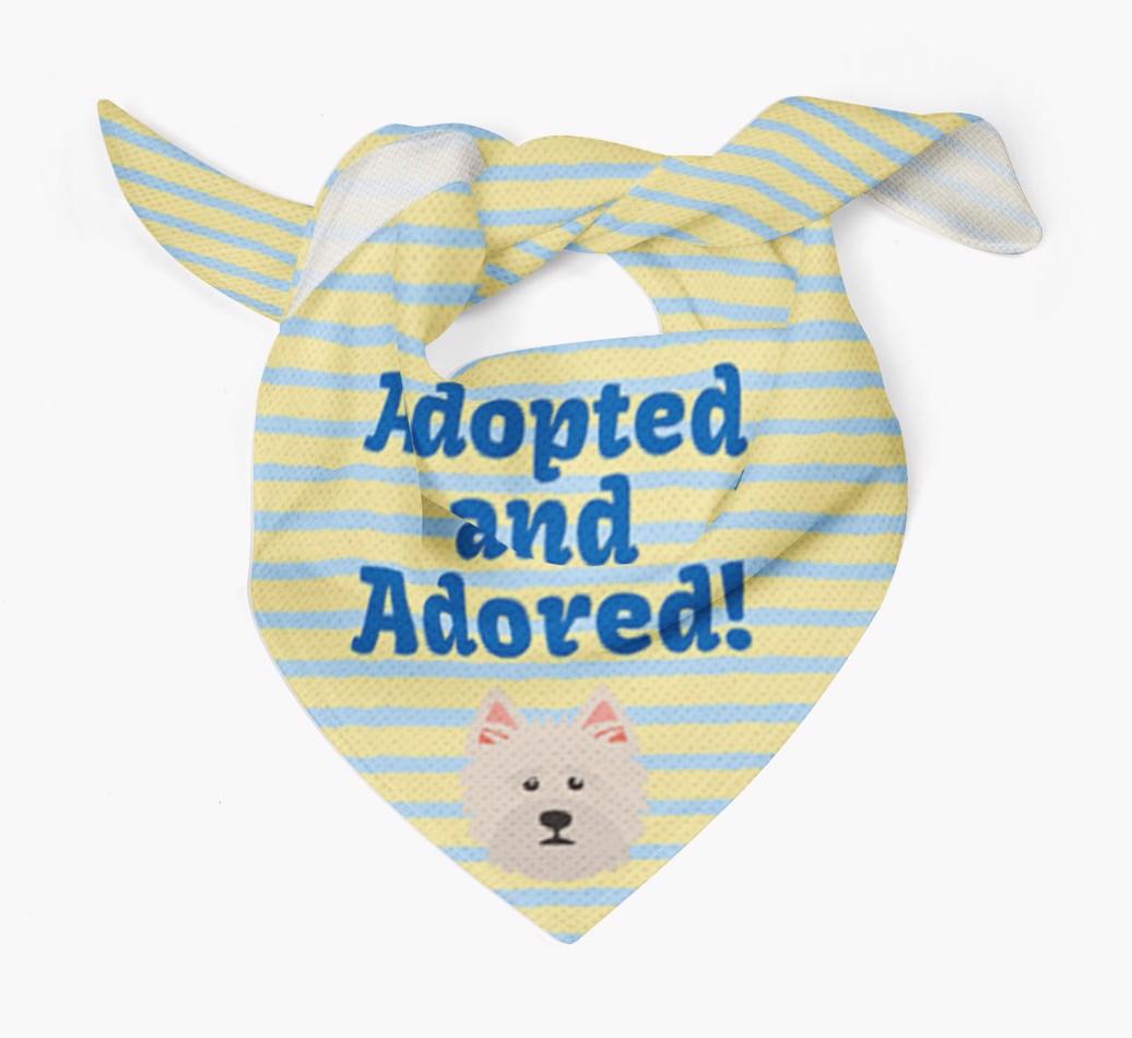 'Adopted and Adored' - Personalized {breedFullName} Bandana