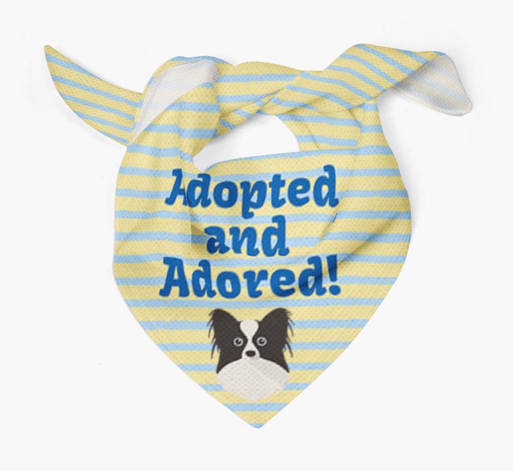 'Adopted and Adored' - Personalized {breedFullName} Bandana