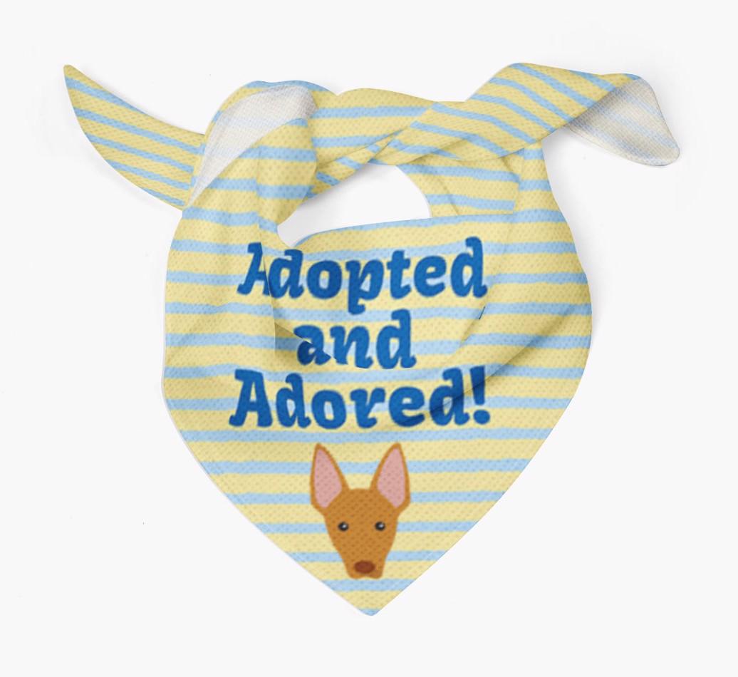 'Adopted and Adored' - Personalised {breedFullName} Bandana