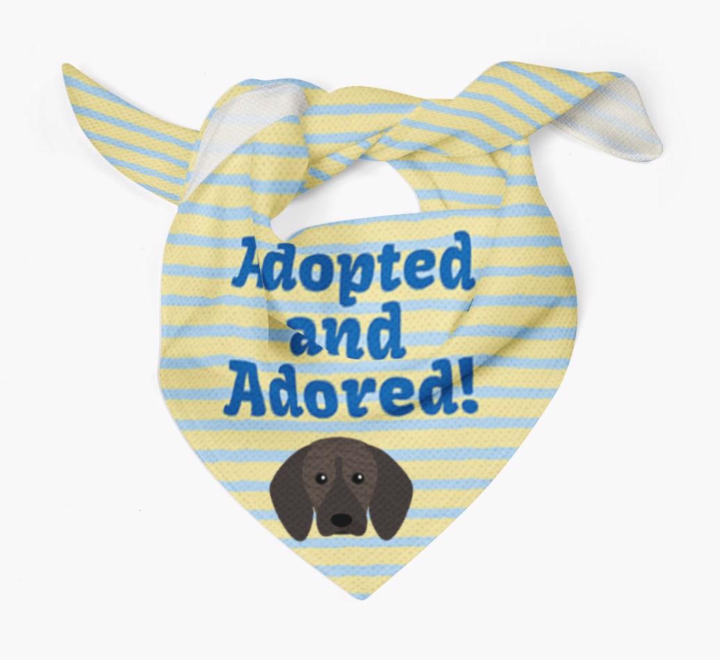'Adopted and Adored' - Personalized {breedFullName} Bandana