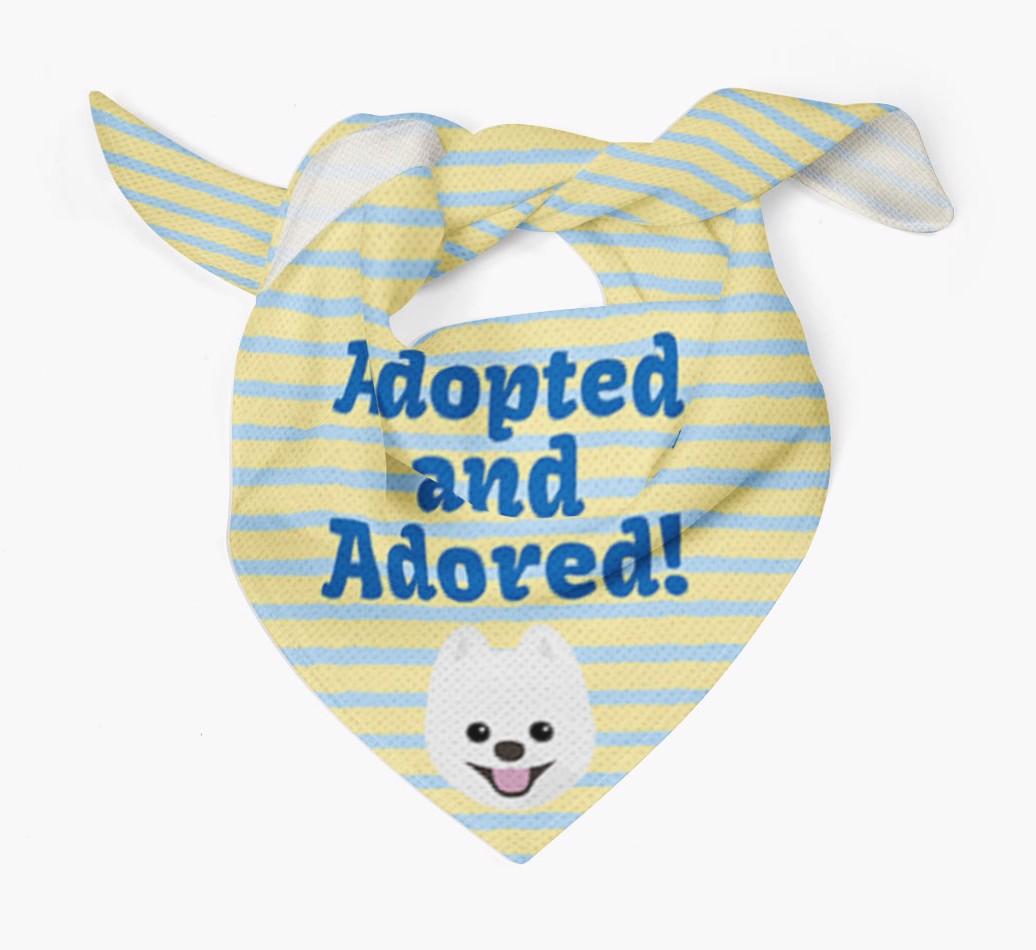 'Adopted and Adored' - Personalized {breedFullName} Bandana
