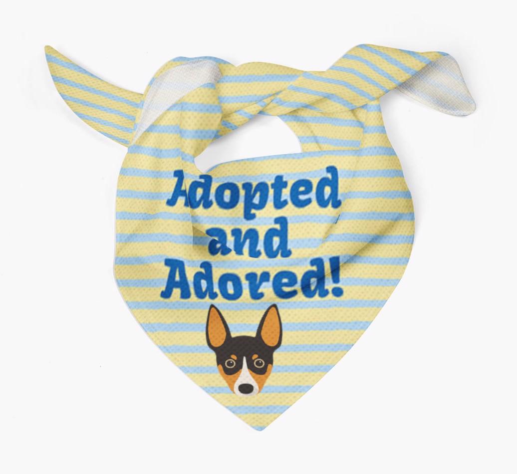 'Adopted and Adored' - Personalized {breedFullName} Bandana