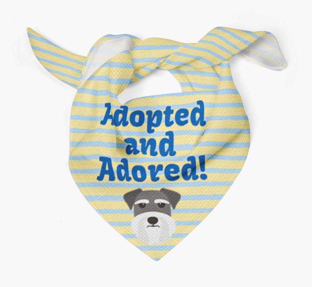 'Adopted and Adored' - Personalized {breedFullName} Bandana