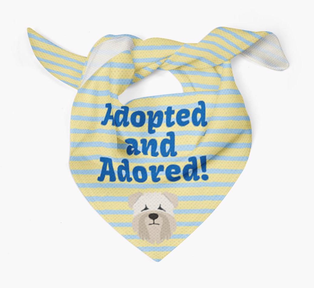'Adopted and Adored' - Personalized {breedFullName} Bandana
